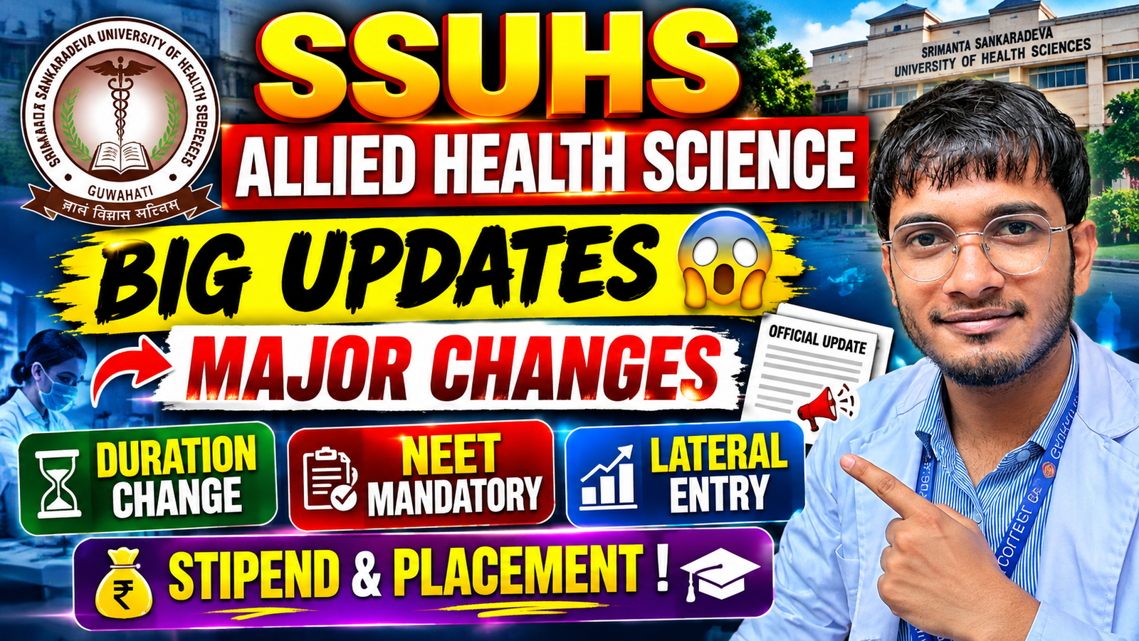 SSUHS Allied Health Science Admission 2026–27: Eligibility, Admission Criteria, Course Duration, Lateral Entry & Placement